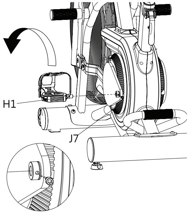 CARE FITNESS CROSSAIR-MAG C2 - 4-1. Collegare il pedale sinistro - 4