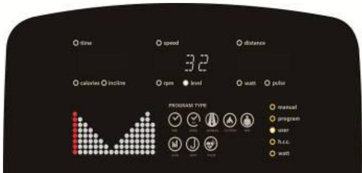 CARE FITNESS PERFORMER LED auto-alimenté - CARE - ergomètre connecté - USER PROGRAM FUNCTION: - 1