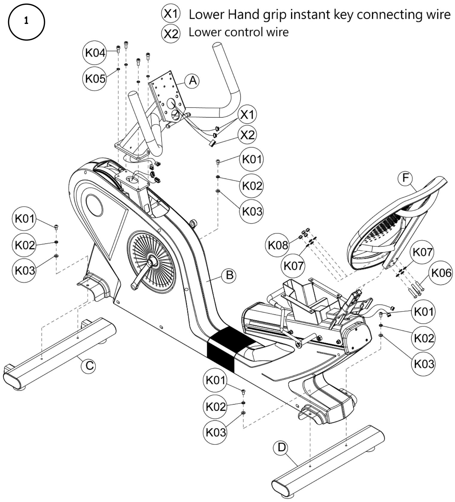 CARE FITNESS ROADSTER - ergomètre - Maintenance - 38
