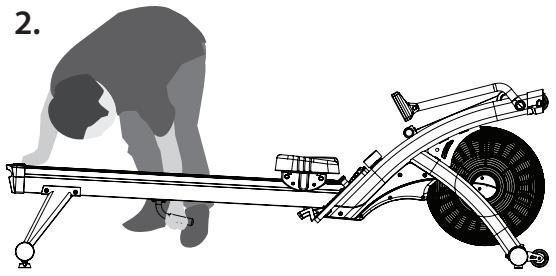 CARE FITNESS AIR-MAG magnétique - TO FOLD-UP YOUR ROWER - 2
