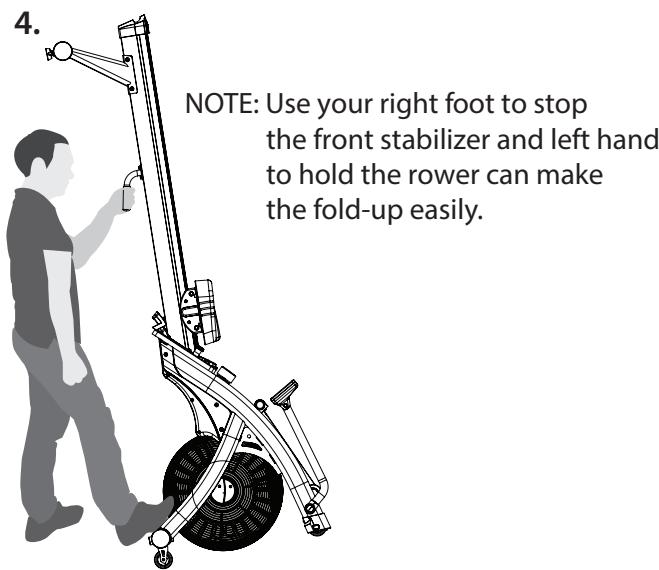 CARE FITNESS AIR-MAG magnétique - TO FOLD-UP YOUR ROWER - 4