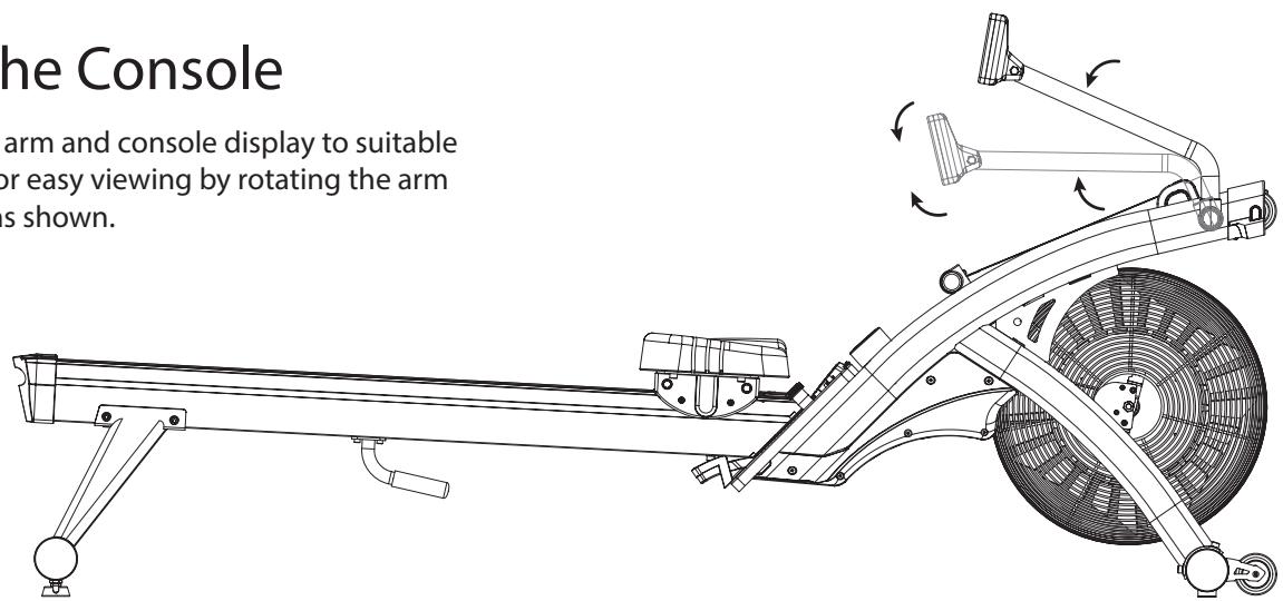 CARE FITNESS AIR-MAG magnétique - Adjusting the Console - 1