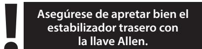 CARE FITNESS AIR-MAG magnétique - 4-1. Ensamblado del estabilizador trasero - 2