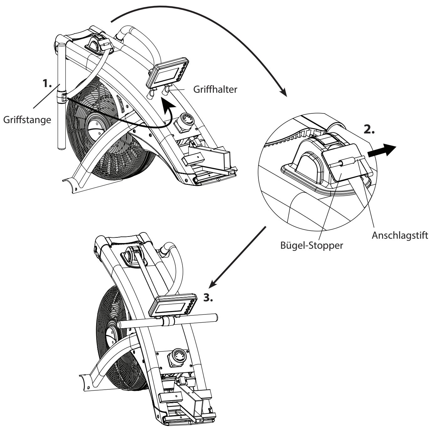 CARE FITNESS AIR-MAG magnétique - Suchen Sie die Lenkerstange - 1