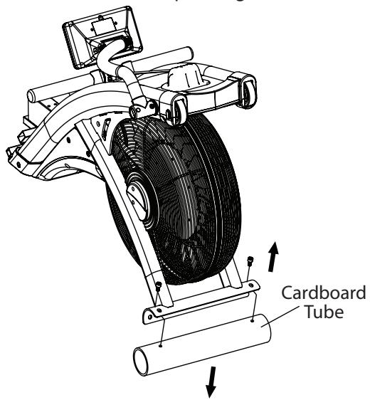 CARE FITNESS AIR-MAG magnétique - 2-1 Entfernen Sie die Papprolle vom vorderen Haltebügel - 1