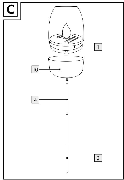 LIVARNO Torche ou balise solaire à LED, effet flamme - 5