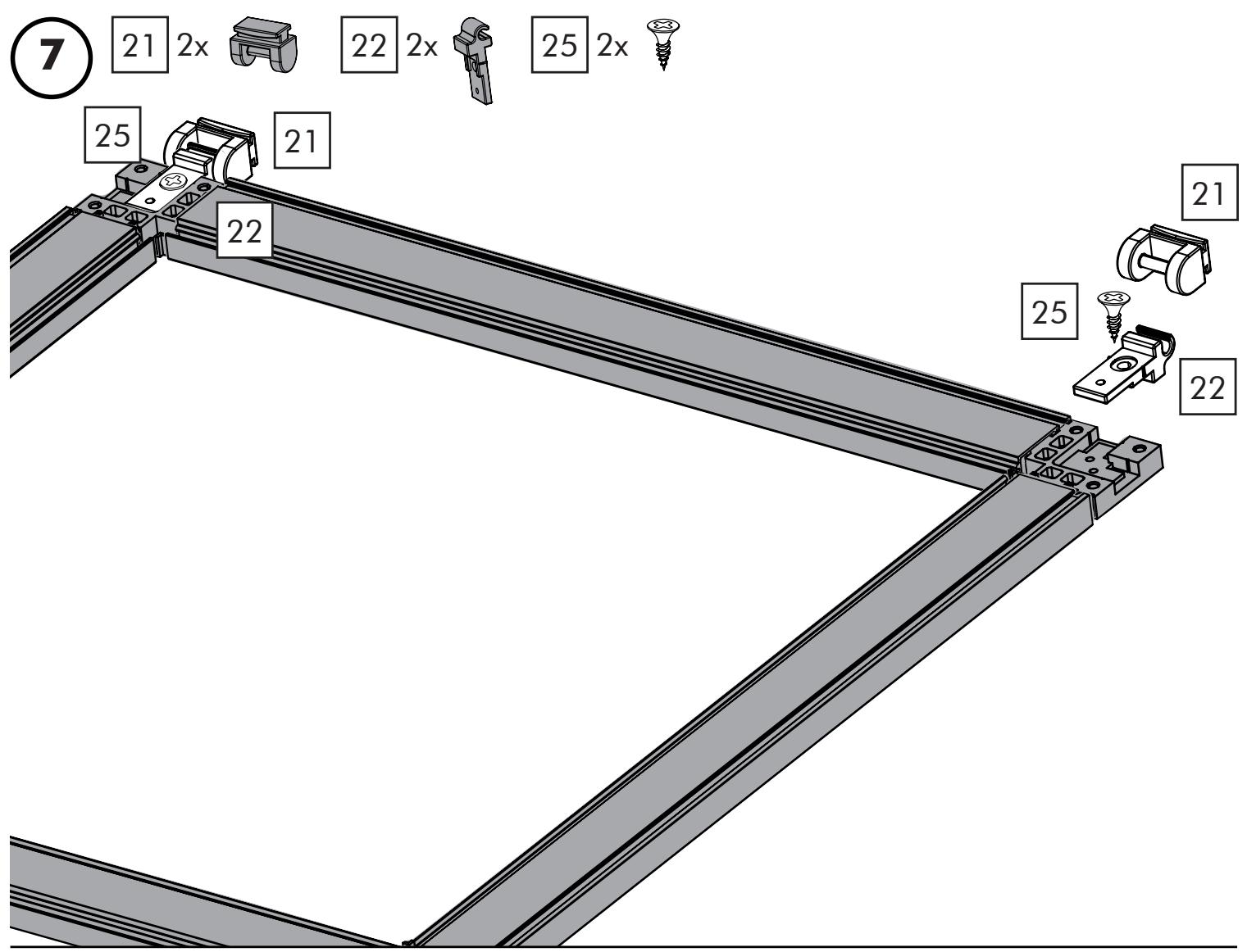 LIVARNO Porte-moustiquaire coulissante en aluminium, 120 x 240 cm - 51