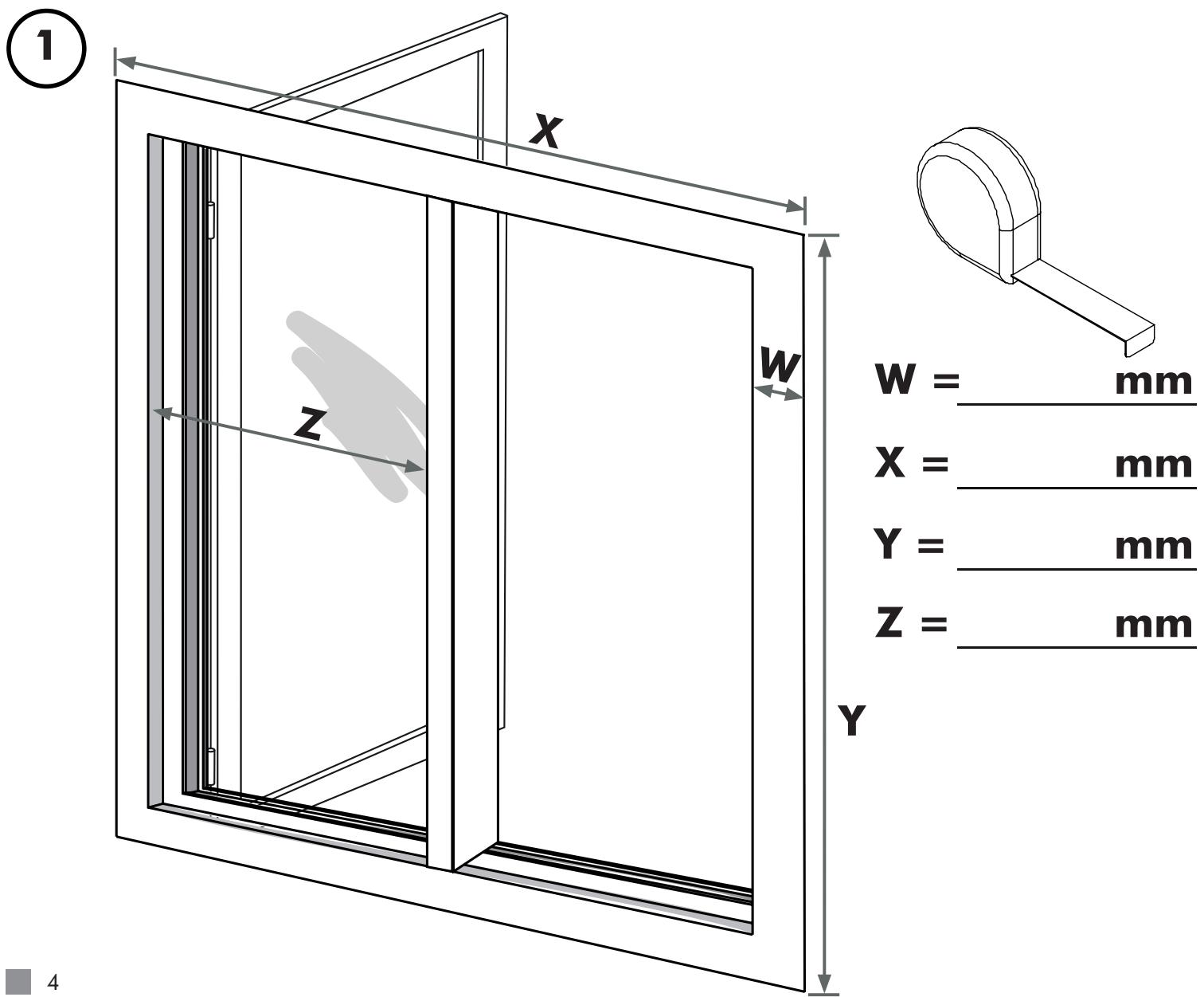 LIVARNO Porte-moustiquaire coulissante en aluminium, 120 x 240 cm - 45