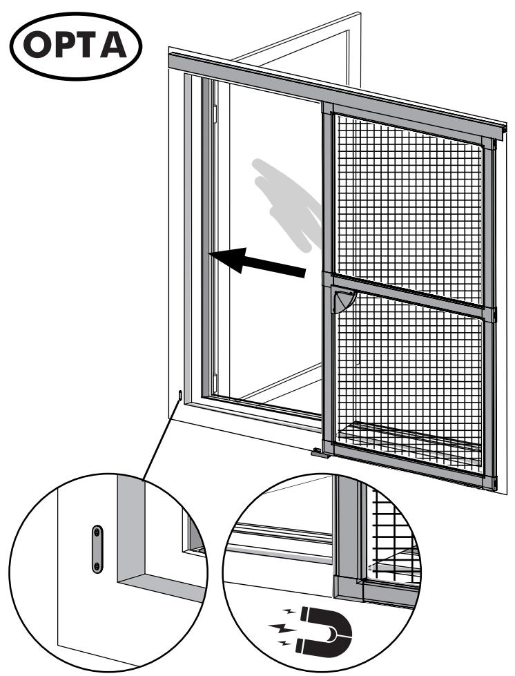 LIVARNO Porte-moustiquaire coulissante en aluminium, 120 x 240 cm - 43