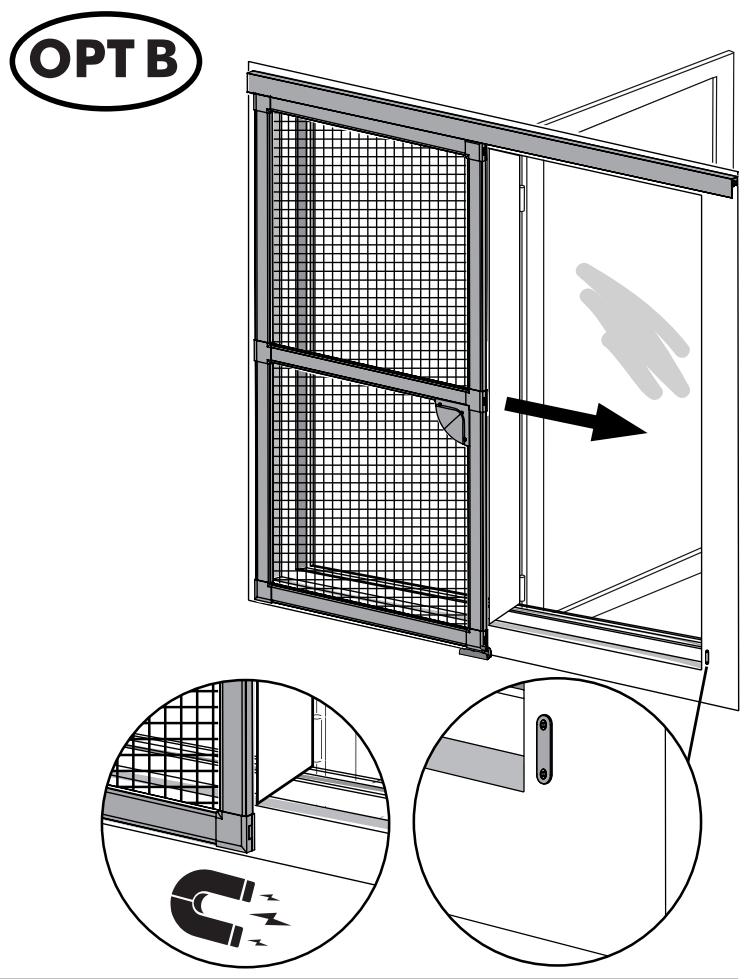 LIVARNO Porte-moustiquaire coulissante en aluminium, 120 x 240 cm - 44