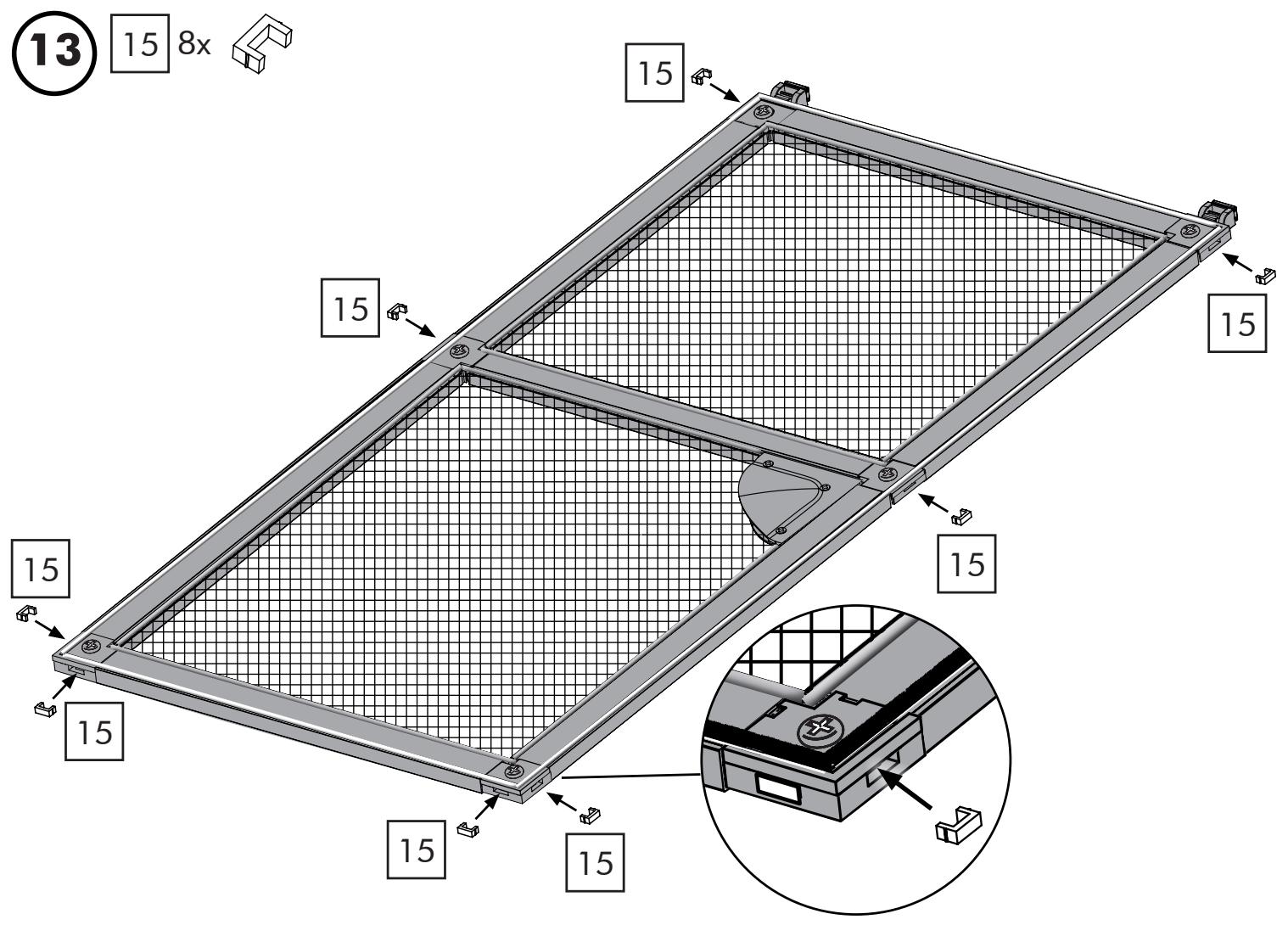 LIVARNO Porte-moustiquaire coulissante en aluminium, 120 x 240 cm - 57