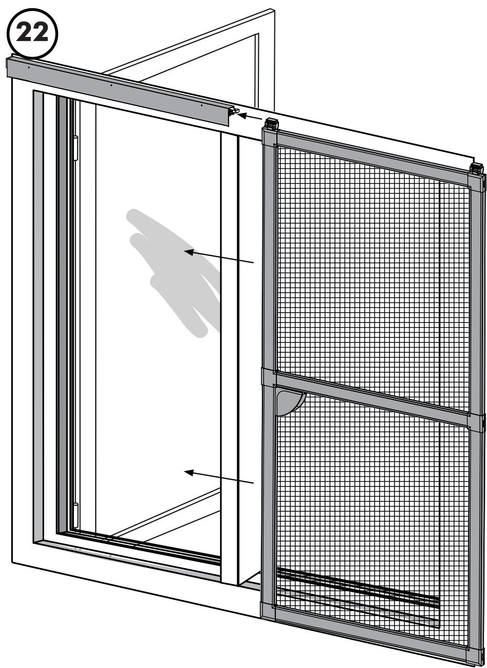 LIVARNO Porte-moustiquaire coulissante en aluminium, 120 x 240 cm - 68