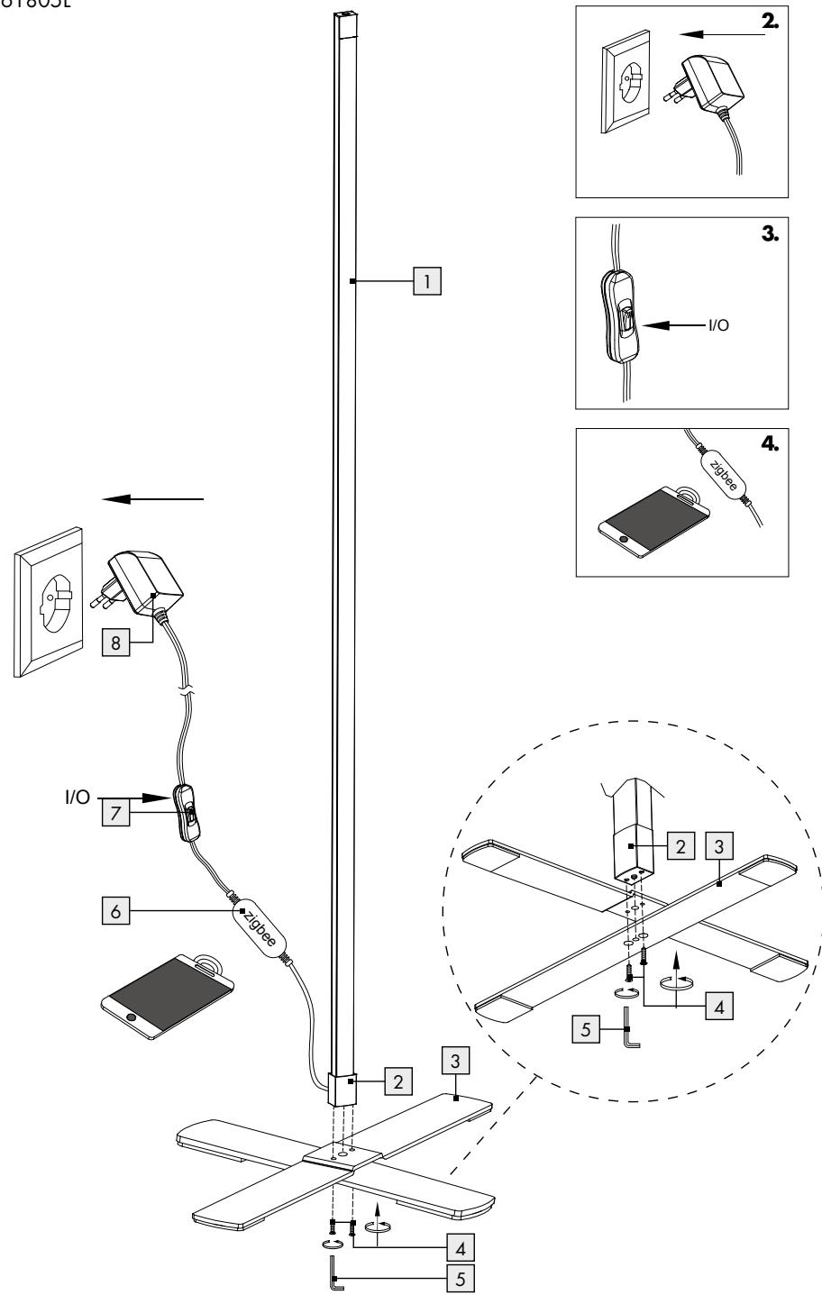 LIVARNO Lampadaire LED Smart Home - 1
