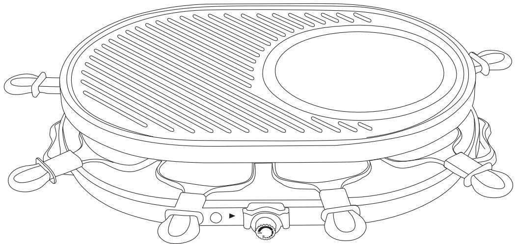 ELSAY 8 personnes GTH-004T - PT GRELHADOR RACLETTE/CREPEIRA C E GTH-004T - 1