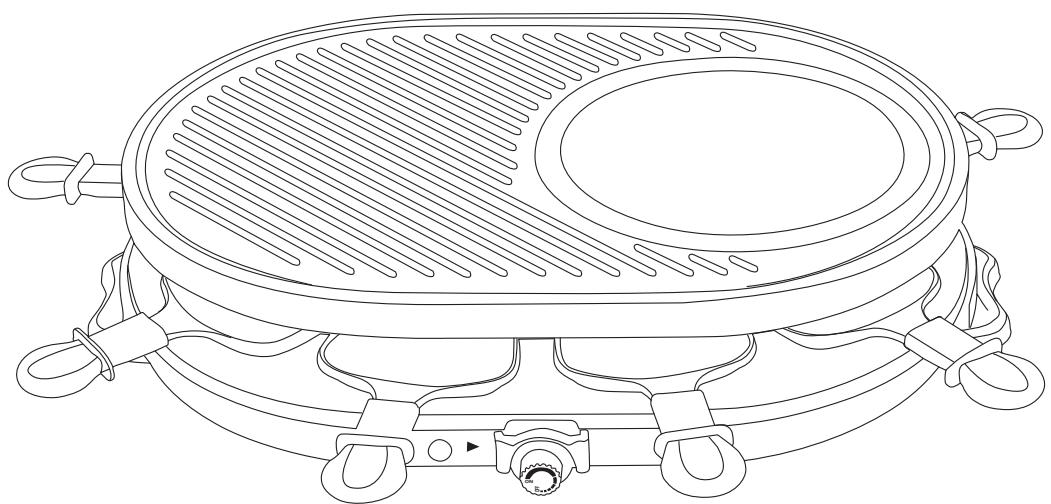 ELSAY 8 personnes GTH-004T - PL URZADZENIE GRILL RACLETTE / NALEŠNIKARKA • GTH-004T - 1
