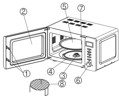 ELSAY gril - 20UG80-L - Vrtljiva plošča/opornik plošće/nosilec plošće: - 1