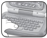 VTECH Ordi-tablette P'tit Genius Touch mauve - ordinateur éducatif - Bouton empreinte - 1