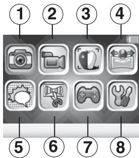 VTECH KidiZoom Print Cam - Menu d'accueil - 1
