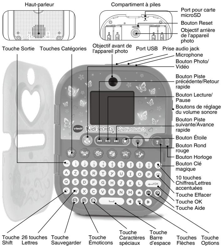 VTECH KidiSecrets Selfie Music noir - journal intime électronique - 1