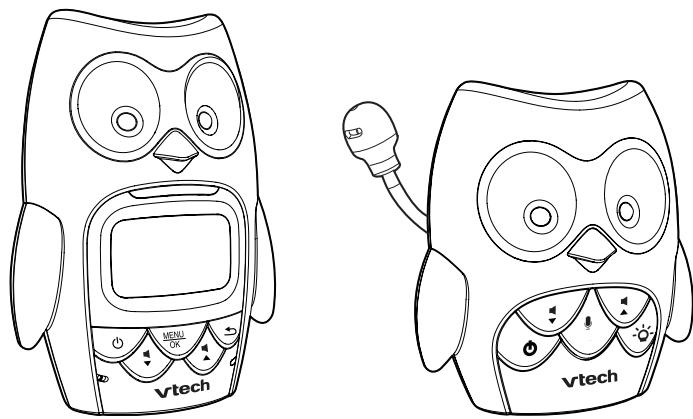 VTECH Babyphone Hibou Family - BM2301 - Ecoute-bébé audio - 1