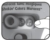 VTECH Maracas Lumi magiques - jouet musical - Bouton de sélection de mode de jeu - 1
