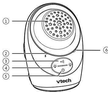 VTECH Babyphone Magic Light - BM1212 - Babyphone audio - FONCTIONS DE L'UNITÉ BÉBÉ - 1