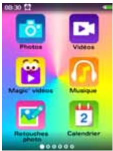 VTECH KidiZoom Snap Touch Bleu - Menu Accueil - 1