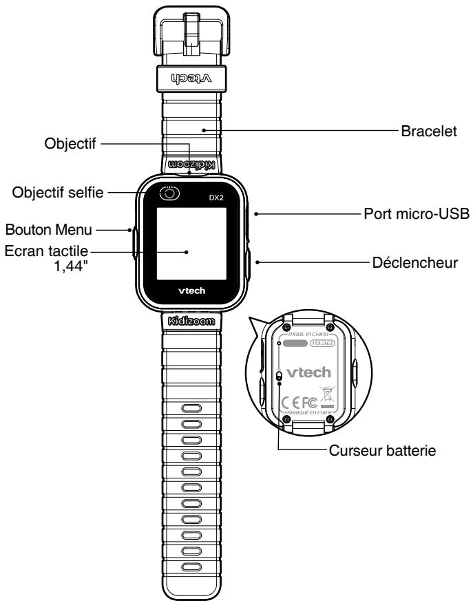 VTECH Kidizoom Smartwatch DX2 framboise - appareil photo HD - 1