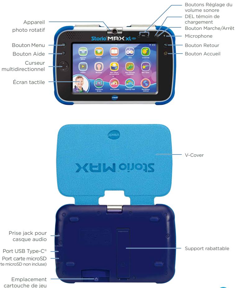 VTECH Tablette STORIO MAX XL 2.0 rose - FONCTIONNALITÉS - 1