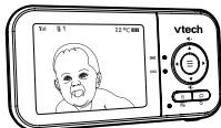 VTECH BabyPhone Vidéo Clear Plus - BM3254 - Activation de l'écran de l'unité Parents par le son - 1