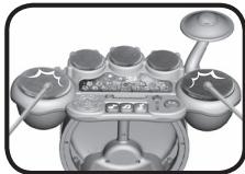 VTECH Jungle Rock - Batterie éléphant - Reglage du volume sonore - 1