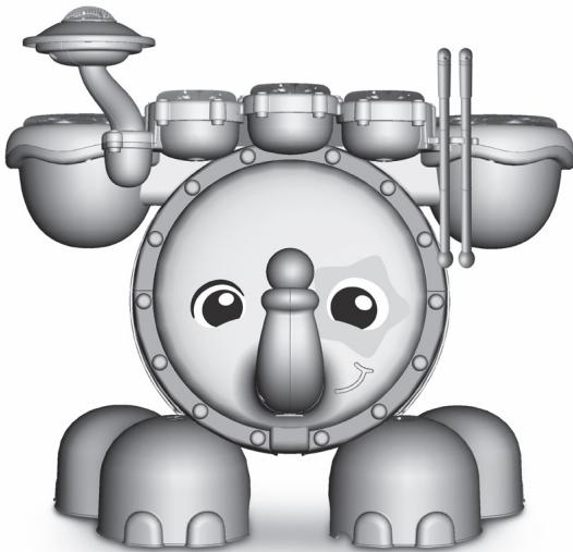 VTECH Jungle Rock - Batterie éléphant - Ma batterie Jungle Rock - 1