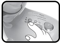 VTECH Zébulon, mon compagnon glouton - Curseur Marche/Arrêt/Réglagedu volume sonore - 1