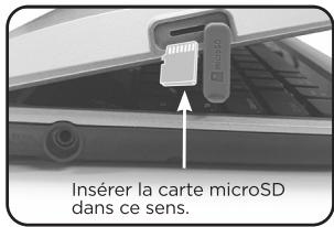 VTECH Genio MAX rose - Insérer une carte microSD - 2