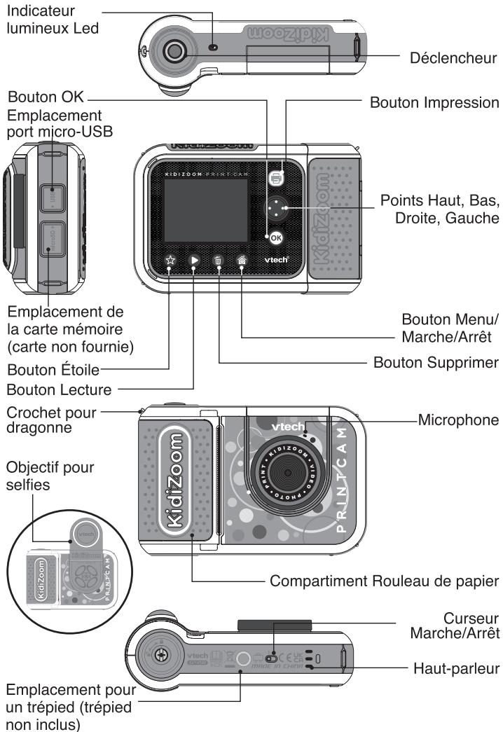 VTECH KidiZoom Print Cam rose - FONCTIONNALITÉS - 1
