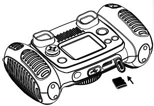 VTECH Kidizoom Smile - bleu - MISE EN PLACE DE LA CARTE MÉMOIRE - 1
