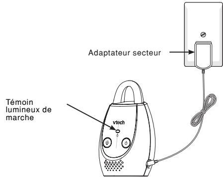 VTECH Babyphone audio Classic Light BM 1100 - Ecoute-bébé audio - Installation de la batterie - 2