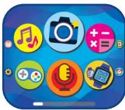 VTECH Kidizoom Smartwatch MAX - framboise - Menu d'accueil - 2