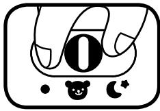 VTECH Mon ourson lumi dodo rose - Curseur marche/arrêt/sélection du mode de jeu - 1