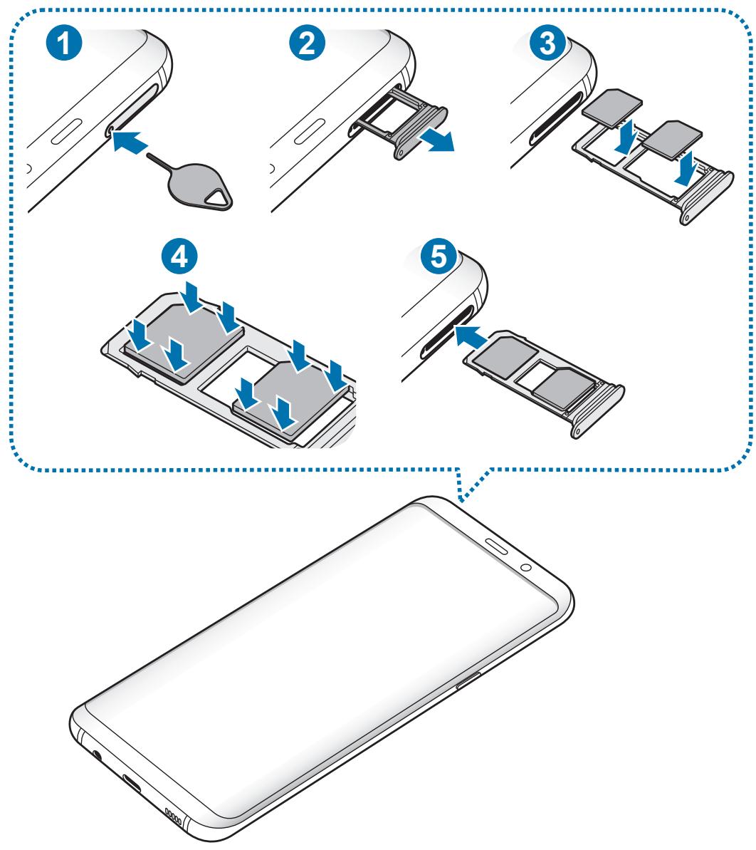 SAMSUNG GALAXY S8 SM-G955F - Installer la carte SIM ou USIM - 4