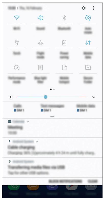 SAMSUNG GALAXY S8 SM-G955F - Utiliser les touches de paramétrage rapide - 2