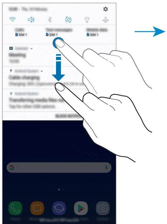 SAMSUNG GALAXY S8 SM-G955F - Utiliser les touches de paramétrage rapide - 1