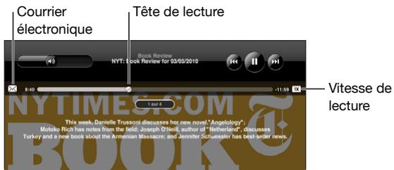 APPLE IPAD PRO - Commandes pour les podcasts et les livres audio - 1