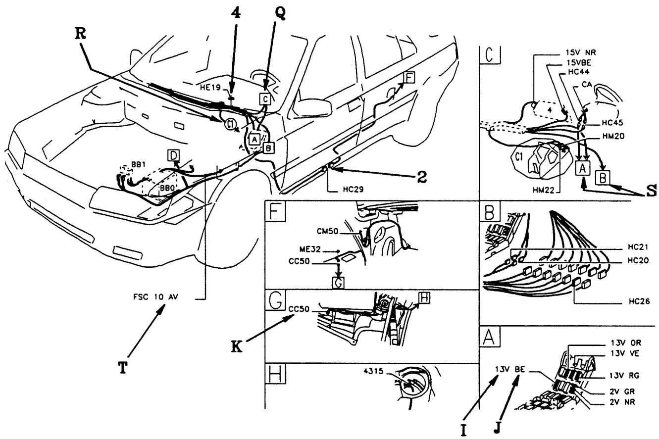 PEUGEOT 106 - Lecture des schemas d'implantation - 1