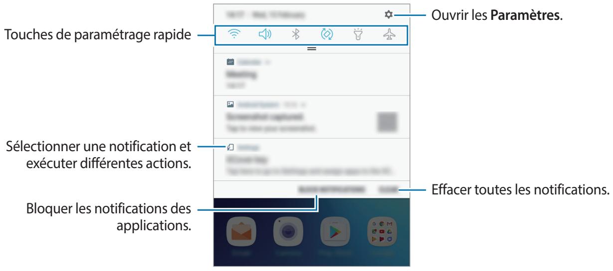 SAMSUNG GALAXY XCOVER 4 - Utiliser le volet des raccourcis - 3