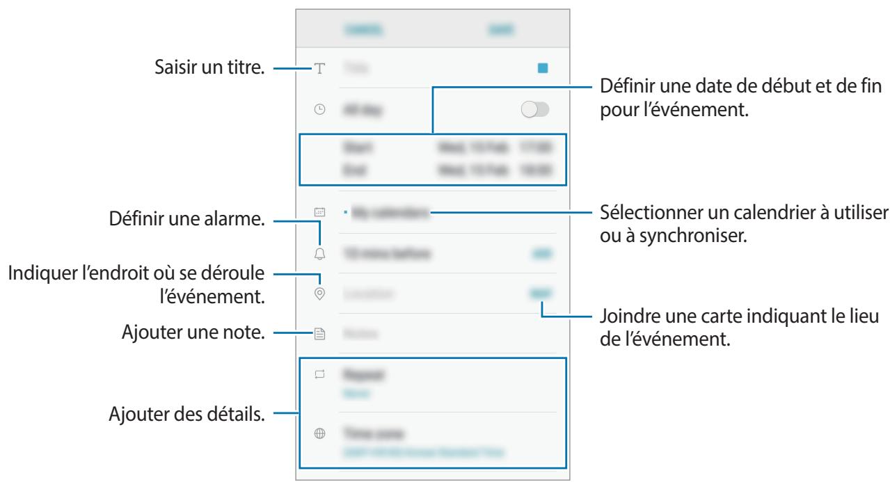 SAMSUNG GALAXY XCOVER 4 - Créer des événements - 1