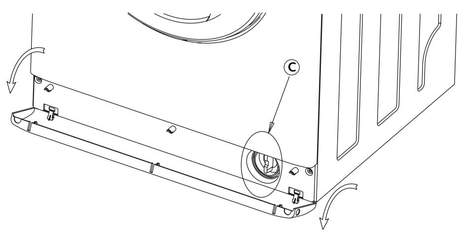 BRANDT WFF0612A - Limpar o filtro da bomba - 2