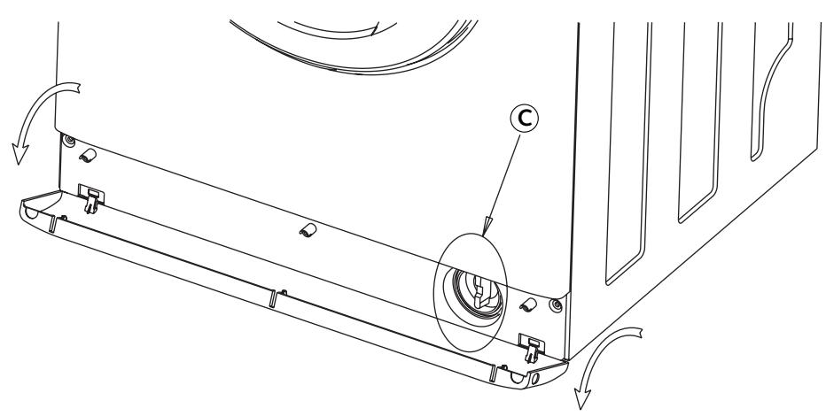BRANDT WFF1113N - Rengoring af pumpens filter - 2