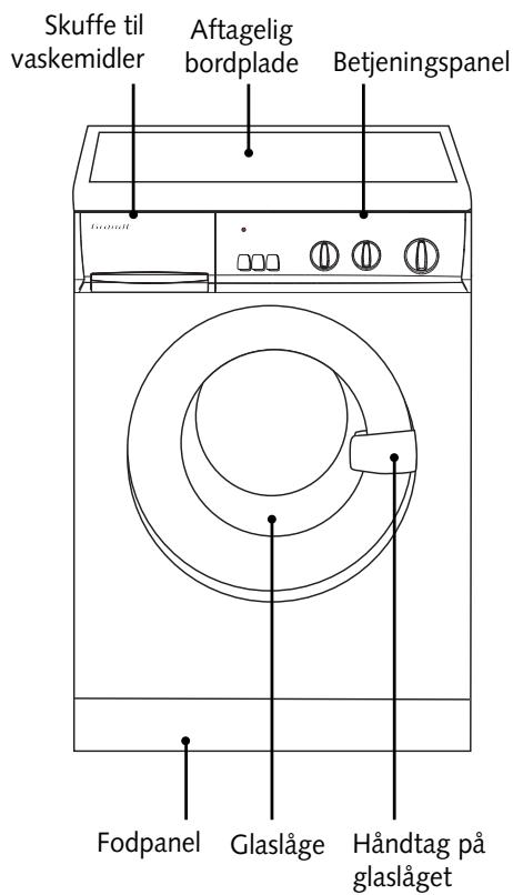 BRANDT WFF1313N - Beskrivelse af vaskemaskinen - 1