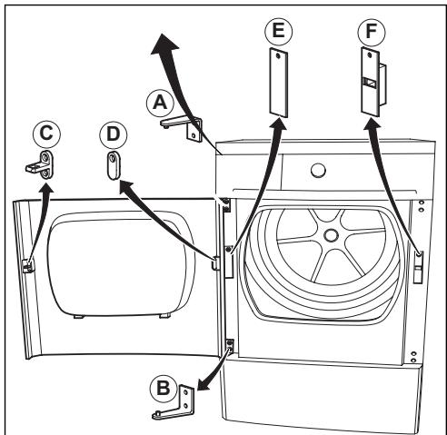 BRANDT EFE310K - - SKIFT AF LAGENS ÅBNINGSRETNING - 1